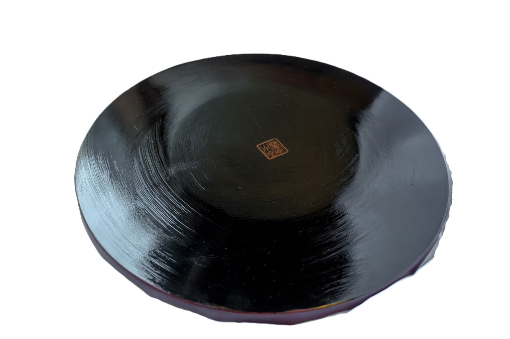 8-inch plum-shaped plate with a sword mark