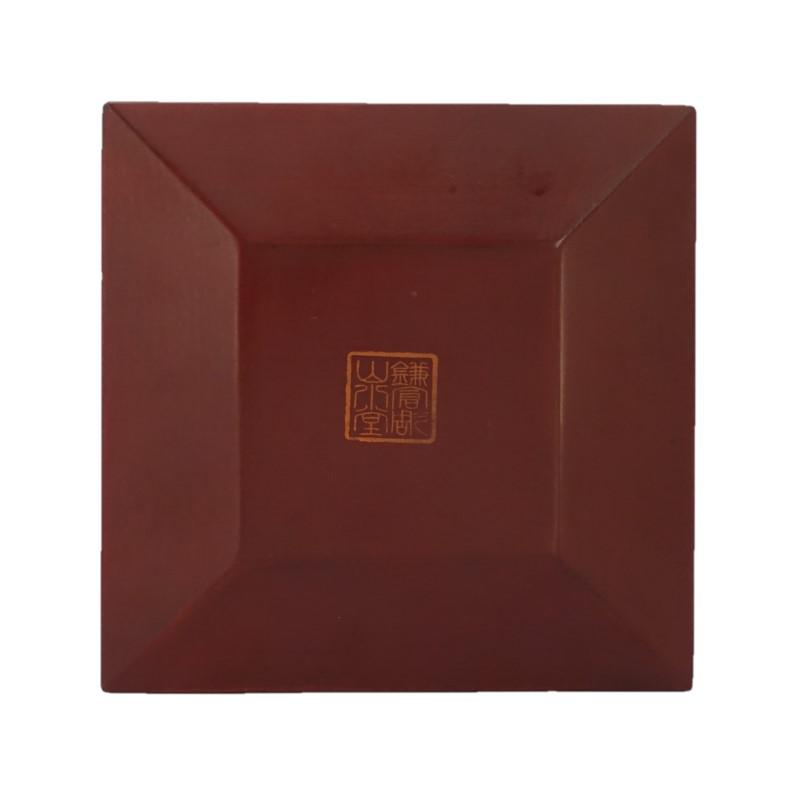 Square small plate (12.5cm) / chisel mark