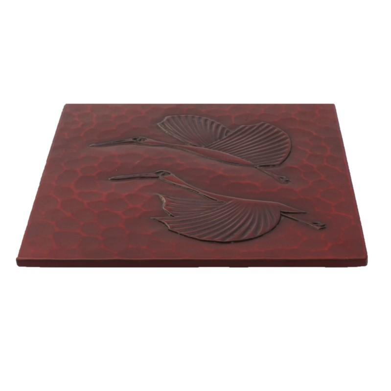 Square small plate (12.5cm) / crane