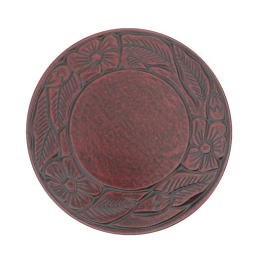 Teapot coaster (12cm) / small flower on rim