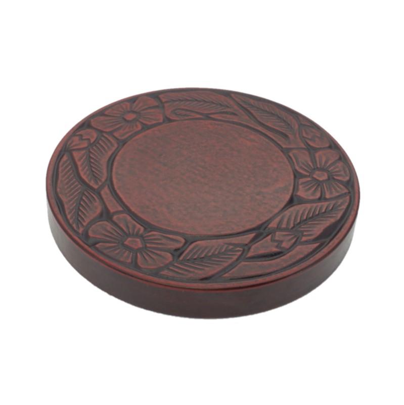 Teapot coaster (12cm) / small flower on rim
