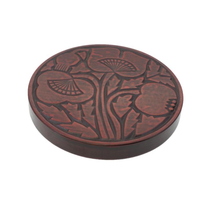 Teapot coaster (12cm) / poppy