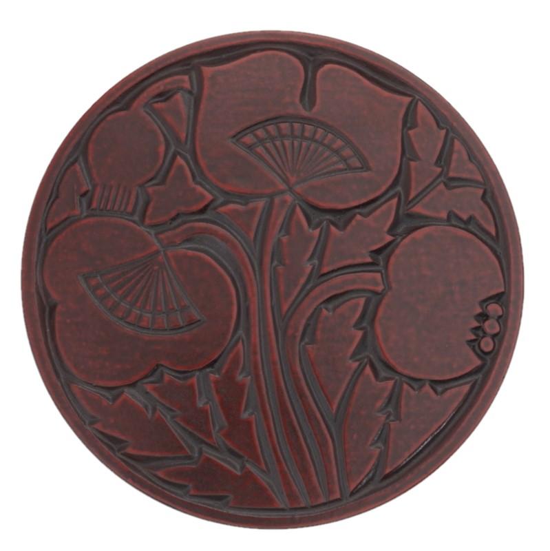 Teapot coaster (13.5cm) / poppy