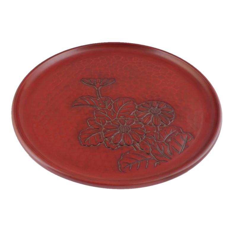 plateau rond(30cm) chrysanthème