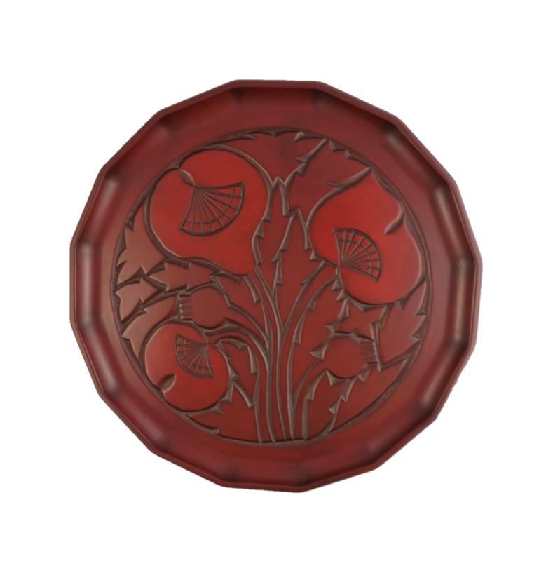 Hexadecagonal tray (30cm) / poppy
