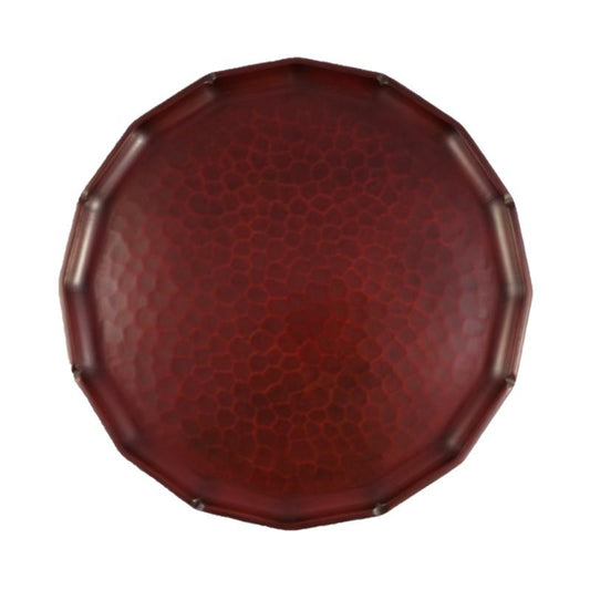 Hexadecagonal tray (30cm) / chisel mark