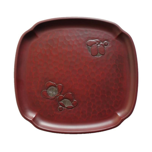 Tray in Mokko-shape (39×27cm) / plum flower