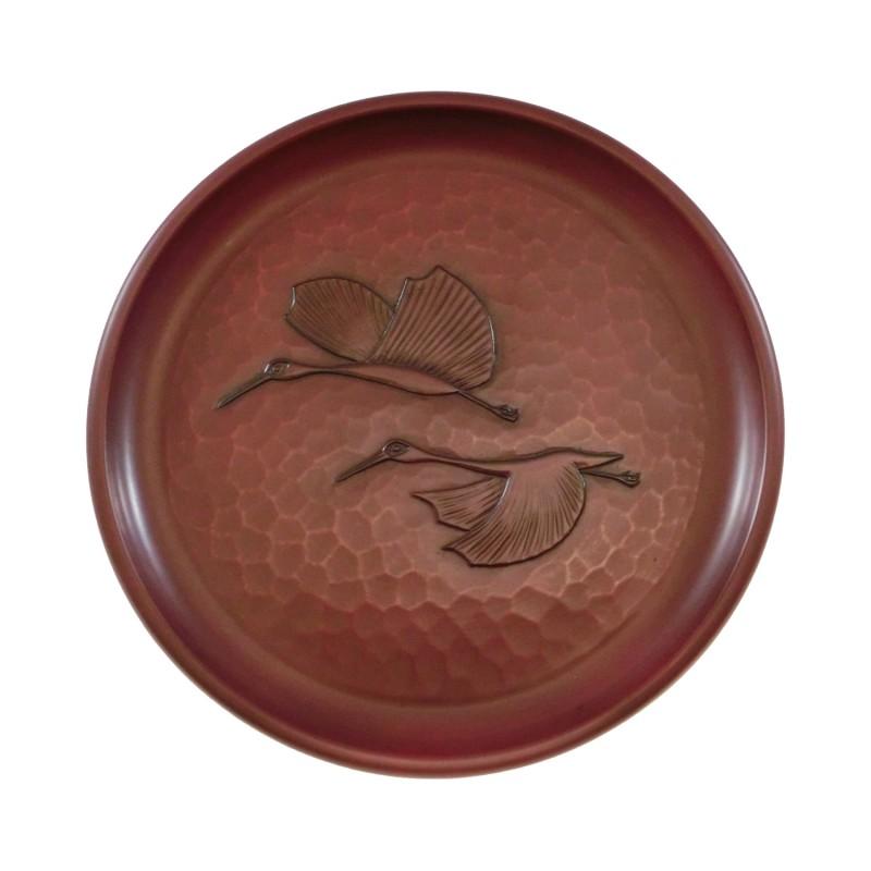 Round tray(24cm) / cranes