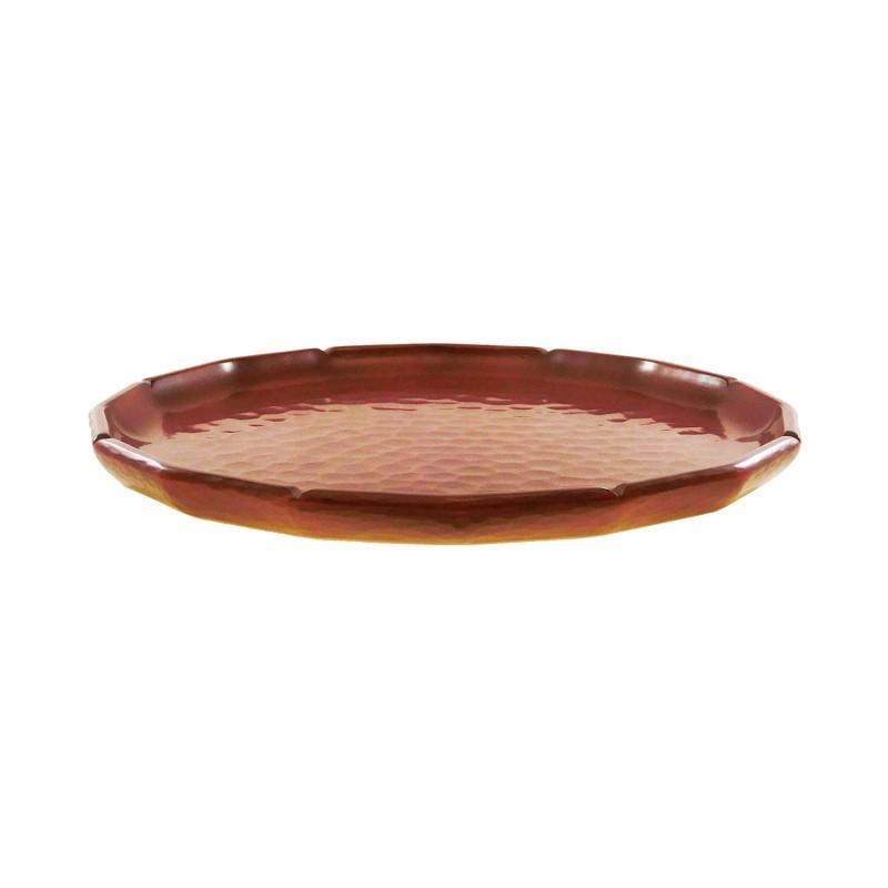 Hexadecagonal tray (24cm) / chisel mark