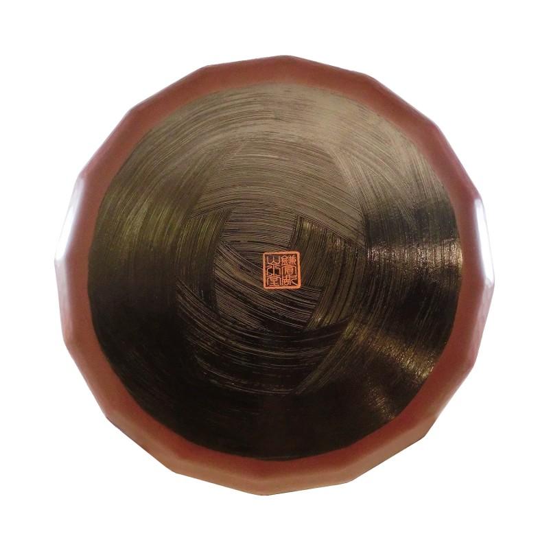 Hexadecagonal tray (24cm) / chisel mark