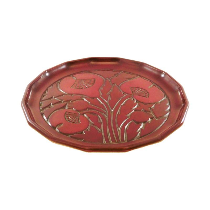 Hexadecagonal tray (24cm) / poppy