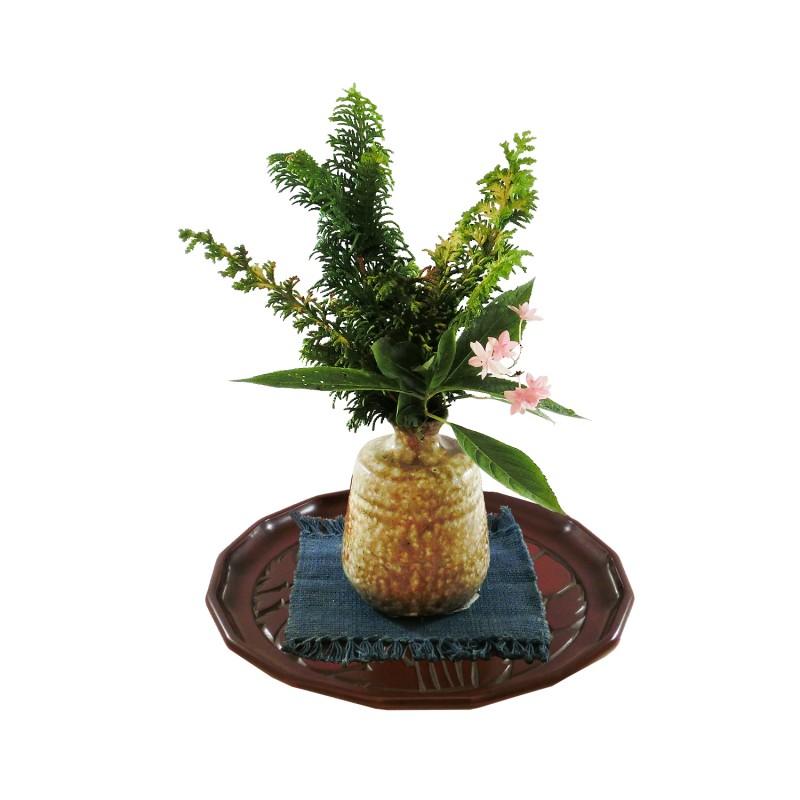 Hexadecagonal tray (24cm) / poppy