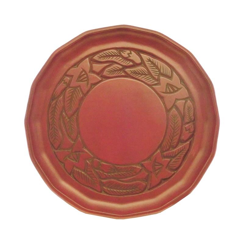 Hexadecagonal tray (24cm) / bellflower on rim