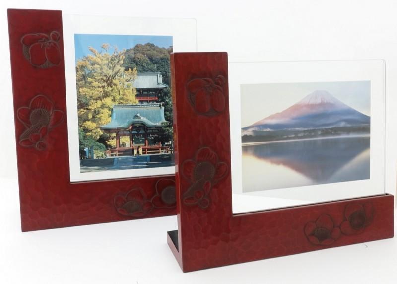L-shape photo frame / plum flower