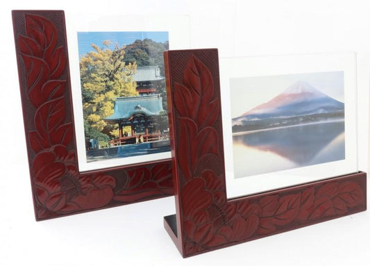 L-shape photo frame / peony