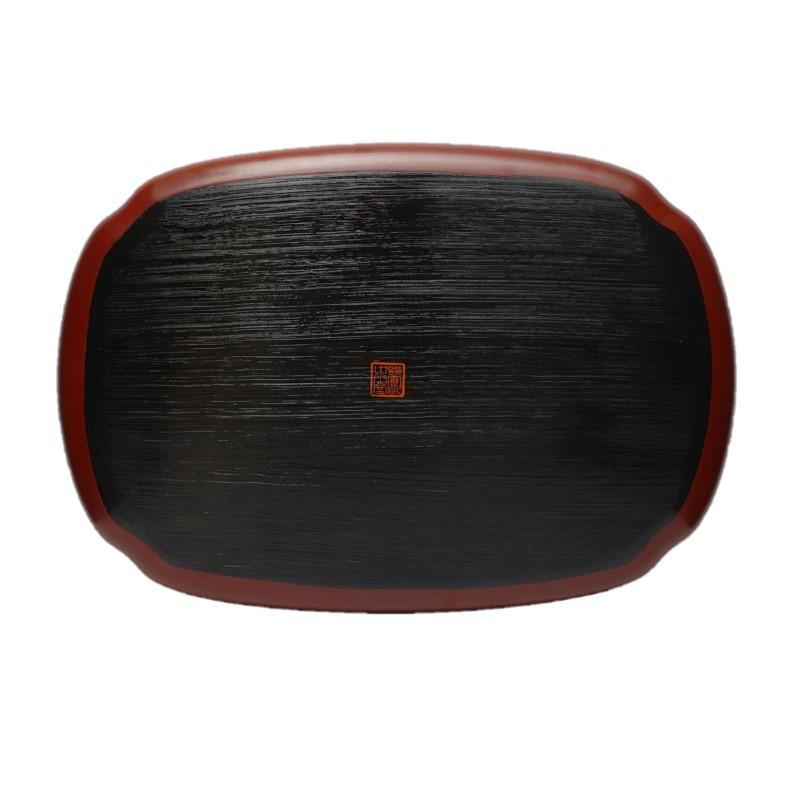 Tray in Mokko-shape (25.5×24cm) / plum flower
