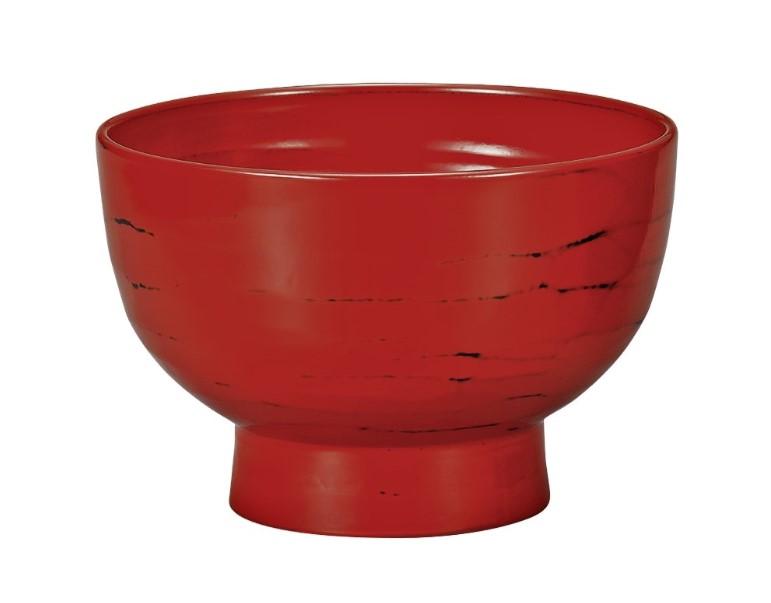 grand bol à soupe rouge
