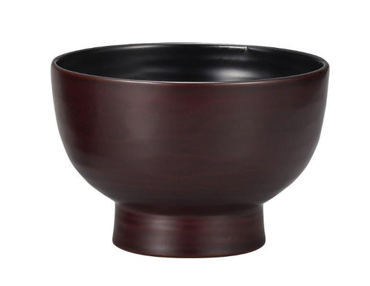 Large soup bowl / black-inside