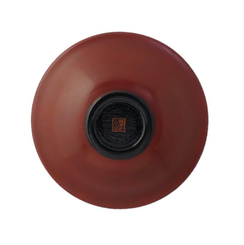 4.5寸茶托 桃型 牡丹
