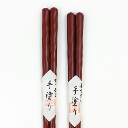 Echizen lacquer chopstick　brown/red　L/S