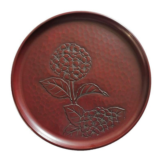 plateau rond(30cm) hortensia