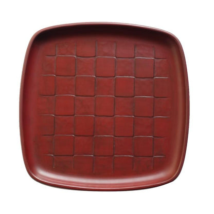 Semi-square tray(21cm) / checkered pattern