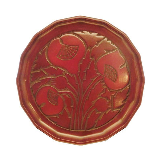 Hexadecagonal tray (24cm) / poppy