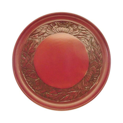 Round tray(27cm) / peony on rim