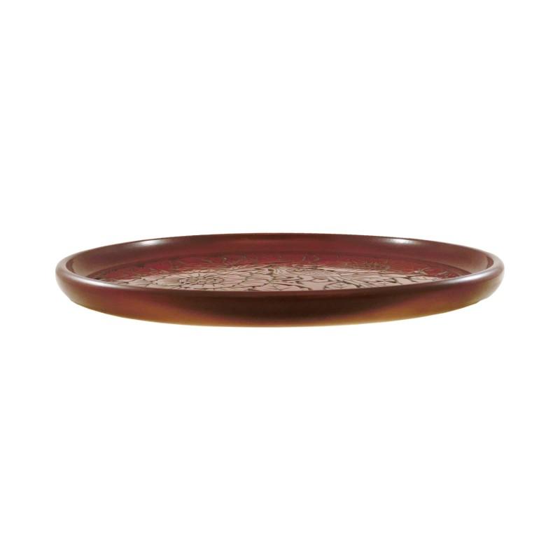Round tray(27cm) / peony with bird