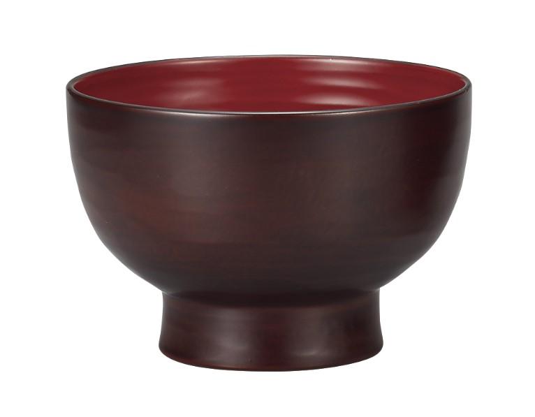 Large soup bowl / red-inside