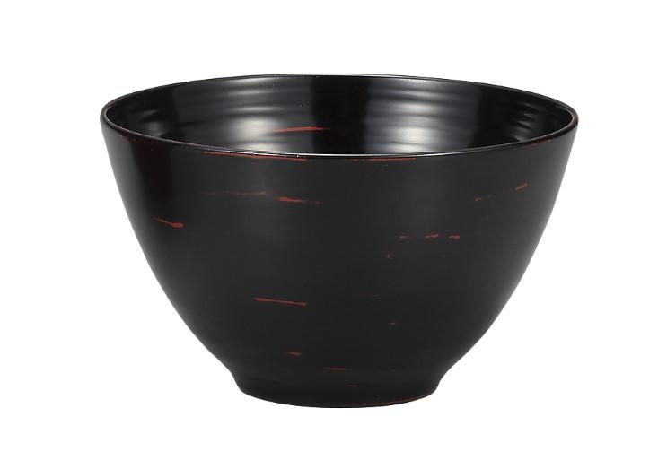 Colorful soup bowl / black