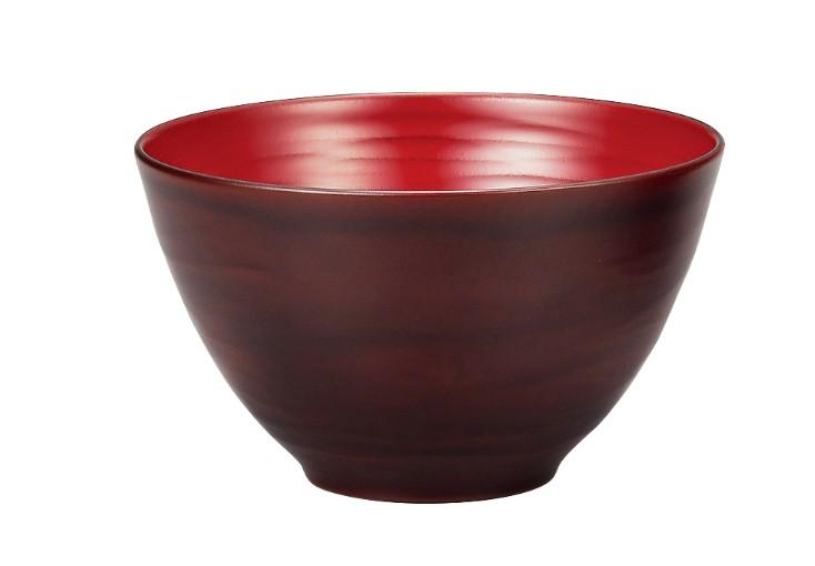 Colorful soup bowl / red-inside