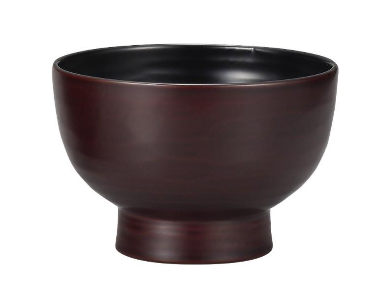Large soup bowl / black-inside
